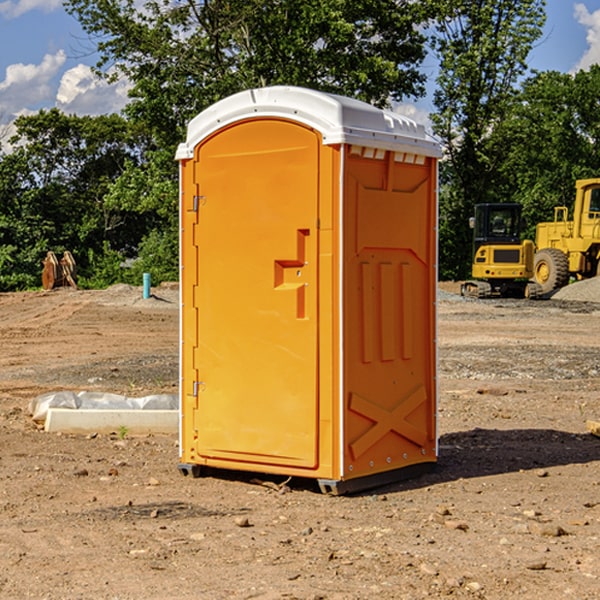 how often are the porta potties cleaned and serviced during a rental period in Hamilton